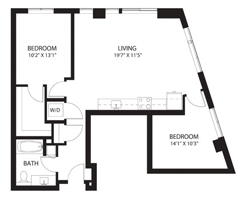 Vela Apartments D12 with Den Floor Plan